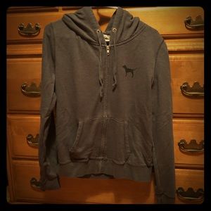 Victoria’s Secret PINK. Dark charcoal grey hoodie